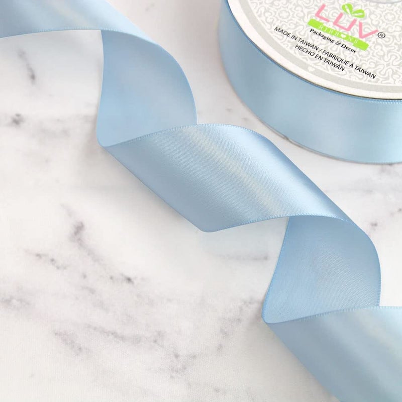 LUV RIBBONS Creative Ideas Solid Satin Ribbon, 1-1/2"/50 yd, Light Blue,PSF1102-305 - Image 2